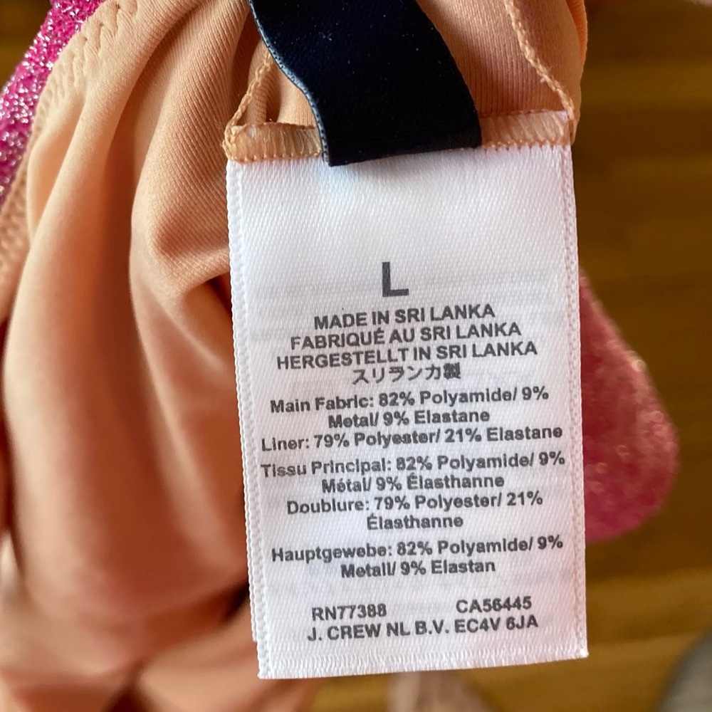 J. Crew Glitter Pink Halter One-Piece - Picture 5 of 6